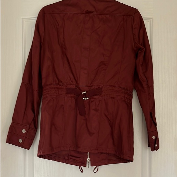 White House Black Market Red Utility Jacket with Zipper Closure - Picture 8 of 8